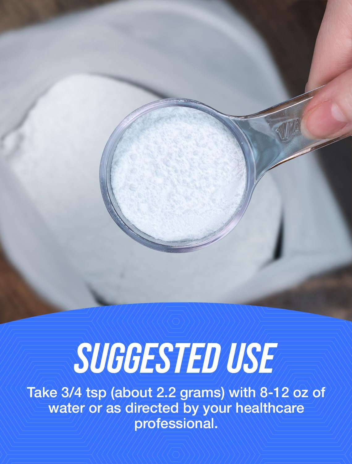 BulkSupplements.com Magnesium Glycinate Powder - Magnesium Glycinate 300mg, Highly Absorbable - Gluten Free, 2.2g per Serving, 250g (8.8 oz) (Pack of 1) - Image 4