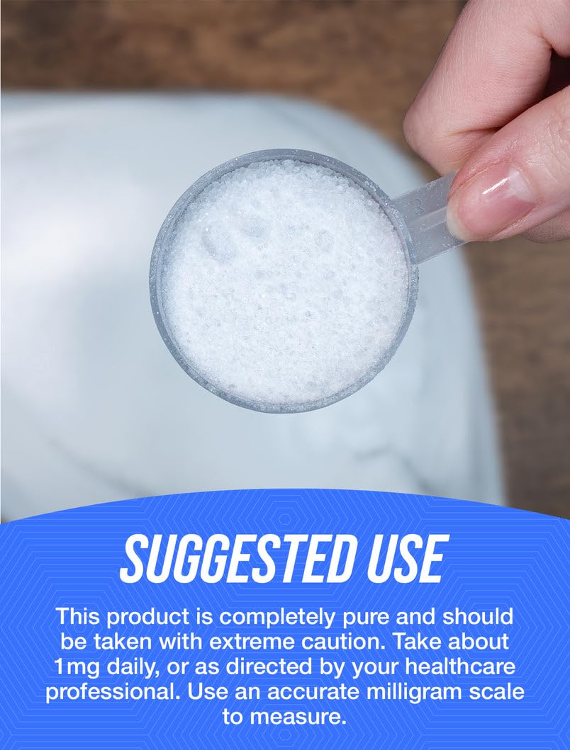 BulkSupplements.com Pure Biotin Powder - as Vitamin B7, Biotin Vitamins for Hair, Skin and Nails - Gluten Free, 1mg per Serving, 250g (8.8 oz) (Pack of 1) - Image 4